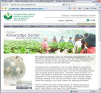 GLobal Knowledge Center on Crop Biotechnology [Visit the site]
