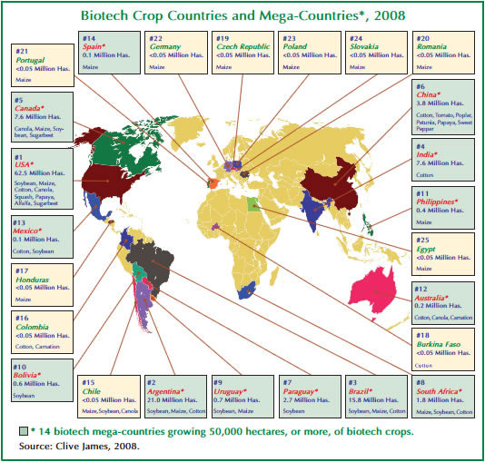 Map Of Africa With Countries Only. Global Map of Biotech Crop