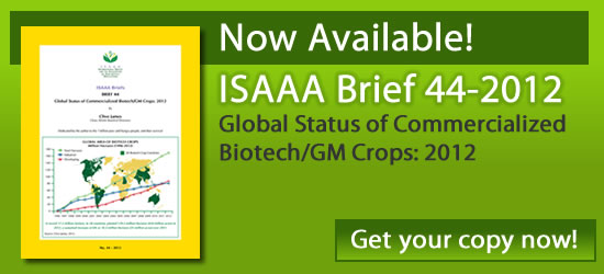 ISAAA Brief 44-2012 Now Available! Get Your Copy Now!